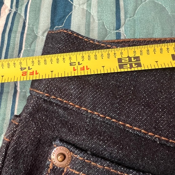 2P LAUREN RALPH LAUREN Womens Blue Zippered Pocketed Straight leg Jeans Petites - Picture 3 of 10